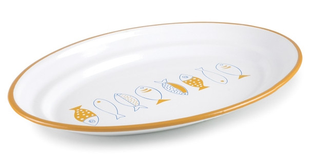IBILI set 6 bandeja oval pescado GASTRODESSIN acero esmaltado 35 cm