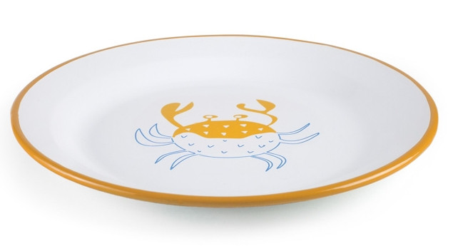 IBILI set 6 bandeja redonda marisco GASTRODESSIN acero esmaltado 28 cm