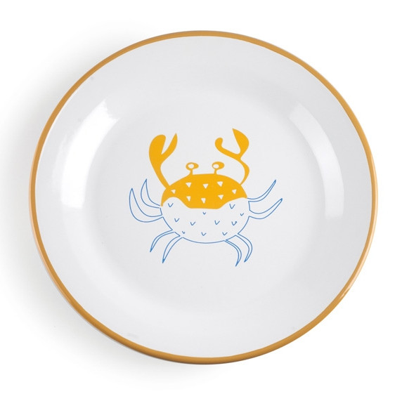 IBILI set 6 bandeja redonda marisco GASTRODESSIN acero esmaltado 28 cm