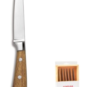 COMAS set 6 cuchillos chuleteros MONTBLANC estuche madera